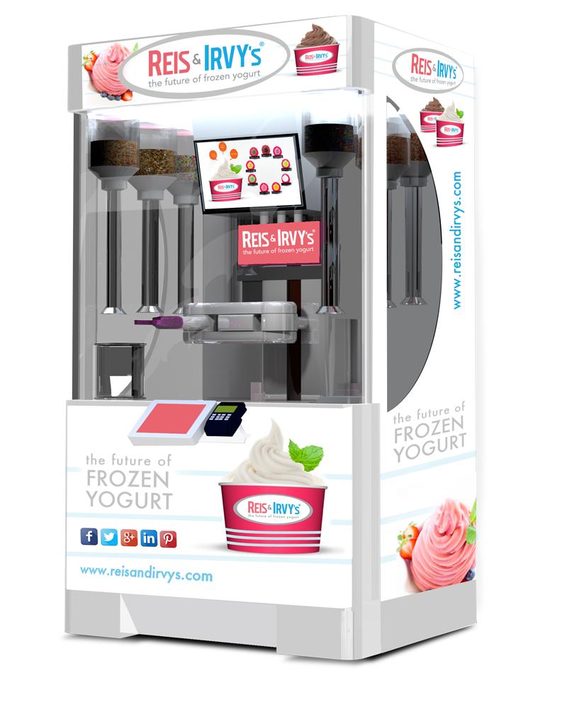 Robotic frozen deals yogurt machine